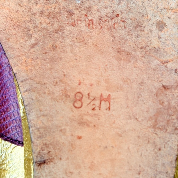 Vtg 80’s Beverly Feldman Women’s 8.5 Leather Wedge Flats Southwest Cowboy Desert - Picture 11 of 11